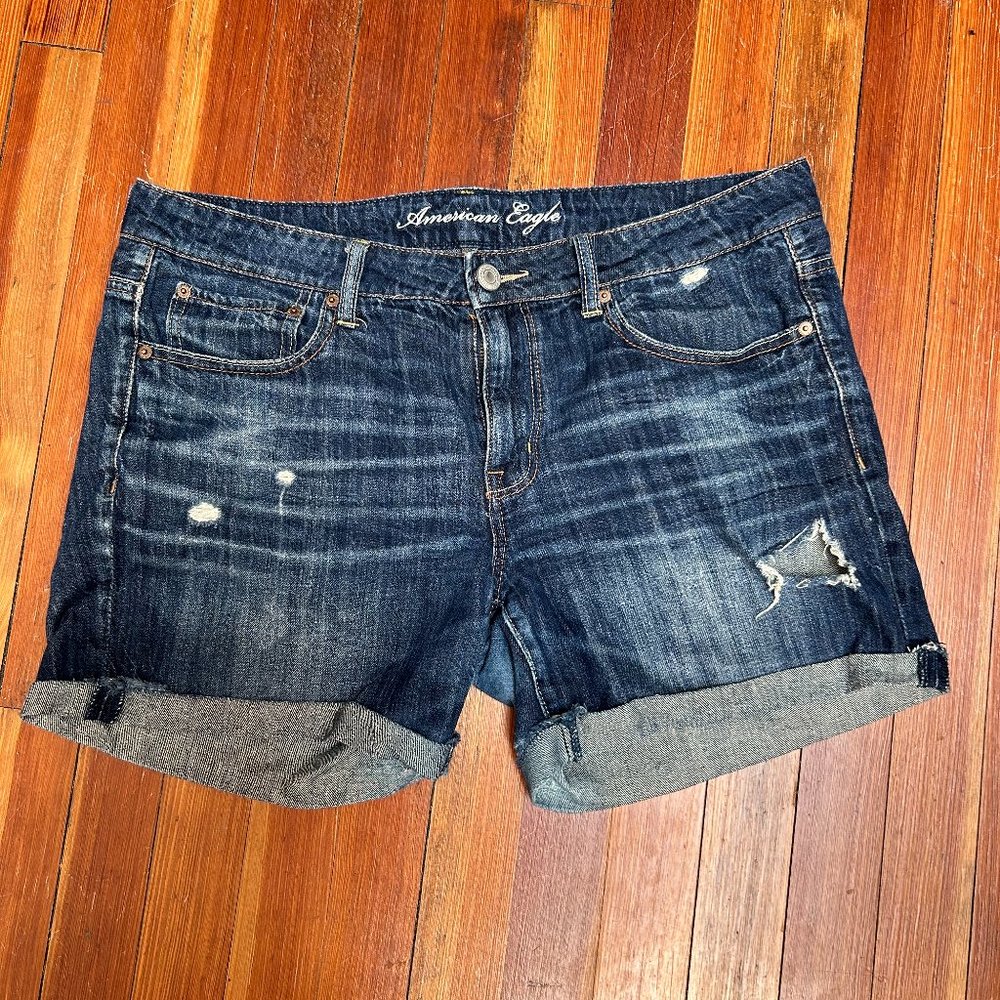 American Eagle Distressed Jean Shorts Sz 12